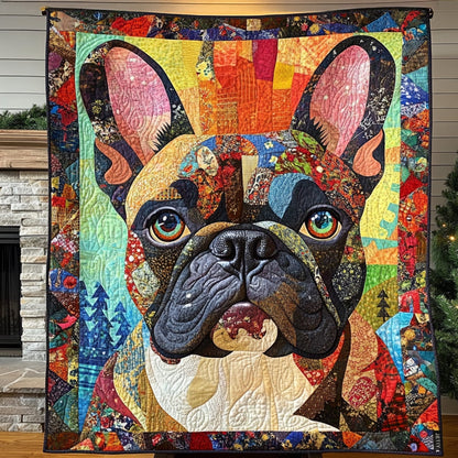 Regal Frenchie Dreams Quilted Blanket