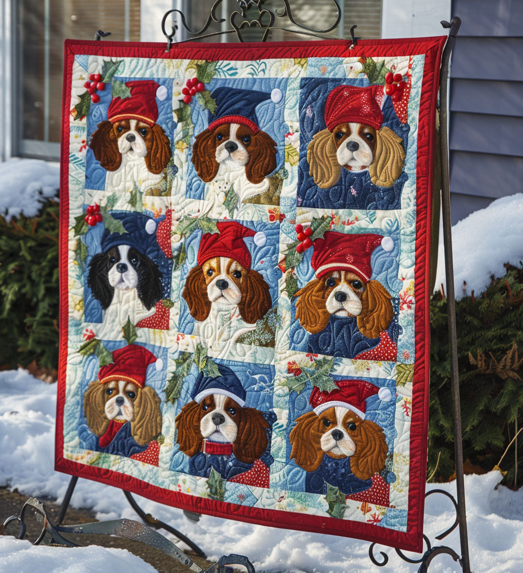 Regal Spaniel Dreams Quilted Blanket