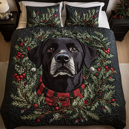 Retriever Frosted Friend 3-Piece Quilted Bedding Set