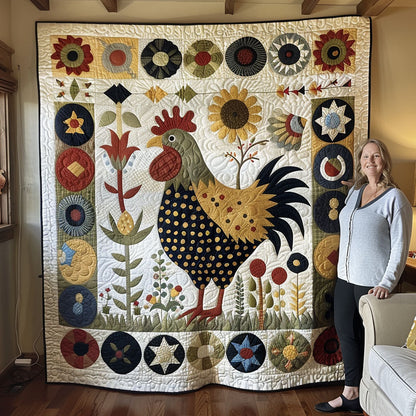 Retro Roost Quilted Blanket