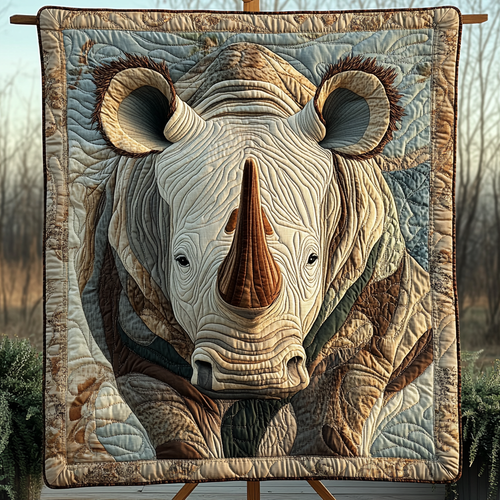 Rhino Journey Quilted Blanket