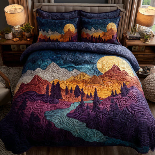 River Dawn 3-Piece Quilted Bedding Set