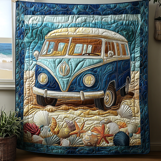 Roadside Sunset Bliss Quilted Blanket