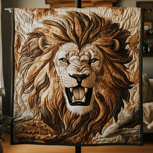 Roaring Majesty Quilted Blanket