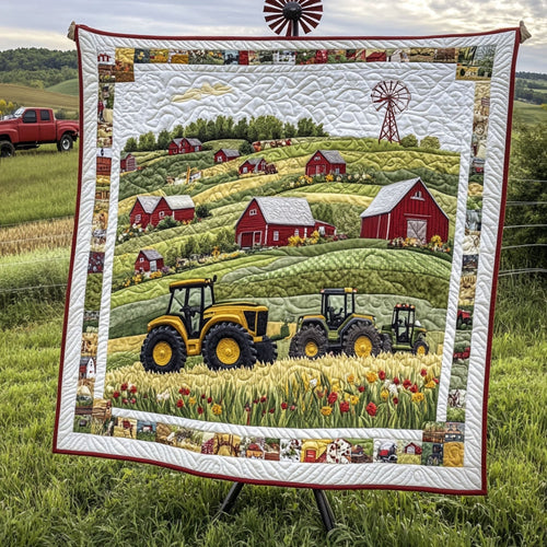 Rolling Green Pastures Quilted Blanket