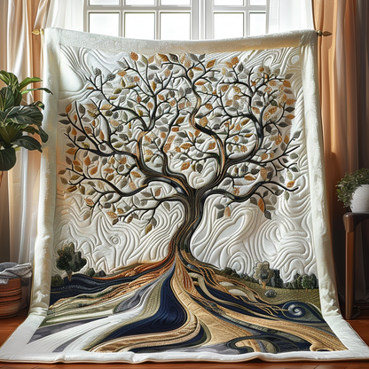 Rooted Harmony Quilted Blanket