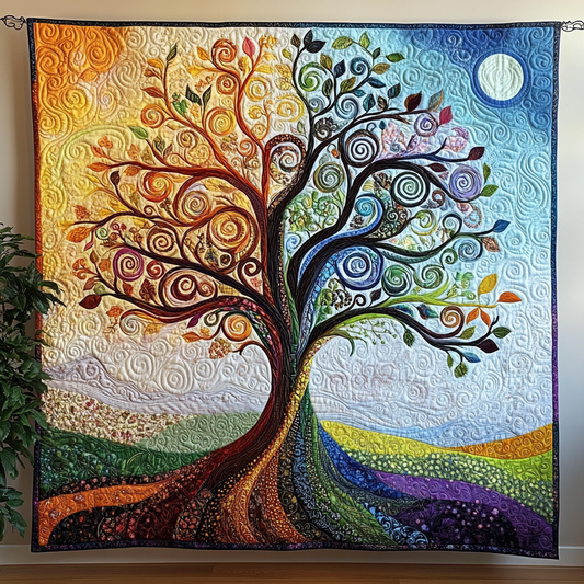 Rooted Radiance Quilted Blanket
