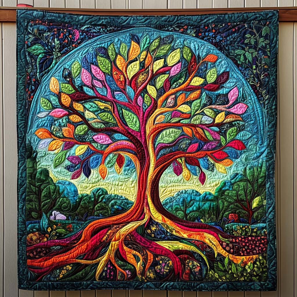 Rooted Spirit Quilted Blanket