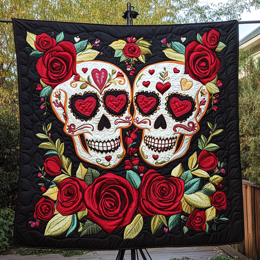 Rose Embrace Quilted Blanket