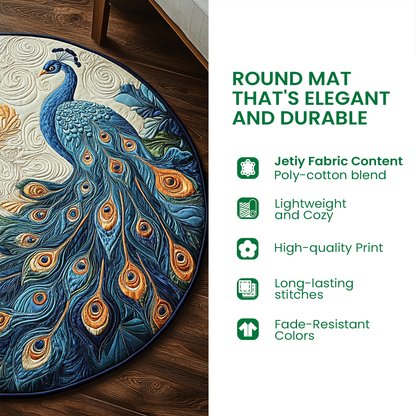Festive Labrador Retriever Quilted Round Mat