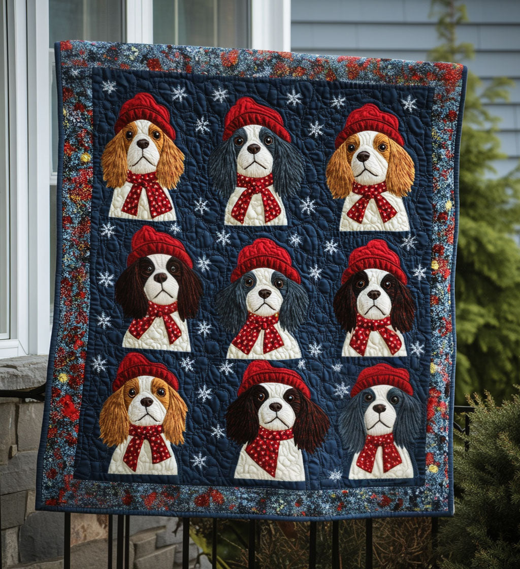 Royal Slumber Spaniel Quilted Blanket