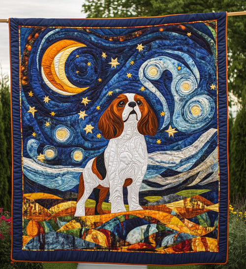 Royal Spaniel Dreams Quilted Blanket
