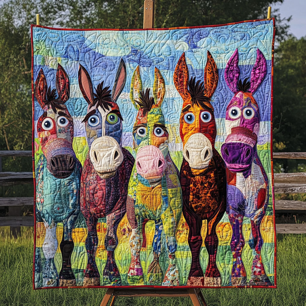 Rural Rainbow Quilted Blanket