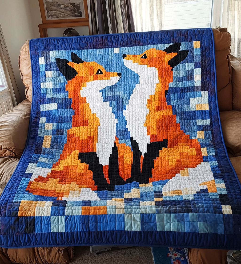 Russet Realm Quilted Blanket