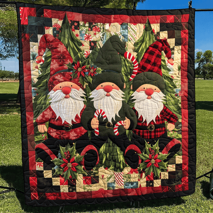 Rustic Gnome Quilted Blanket