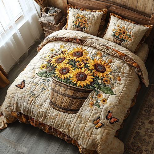 Rustic Charm 3-Piece Quilted Bedding Set