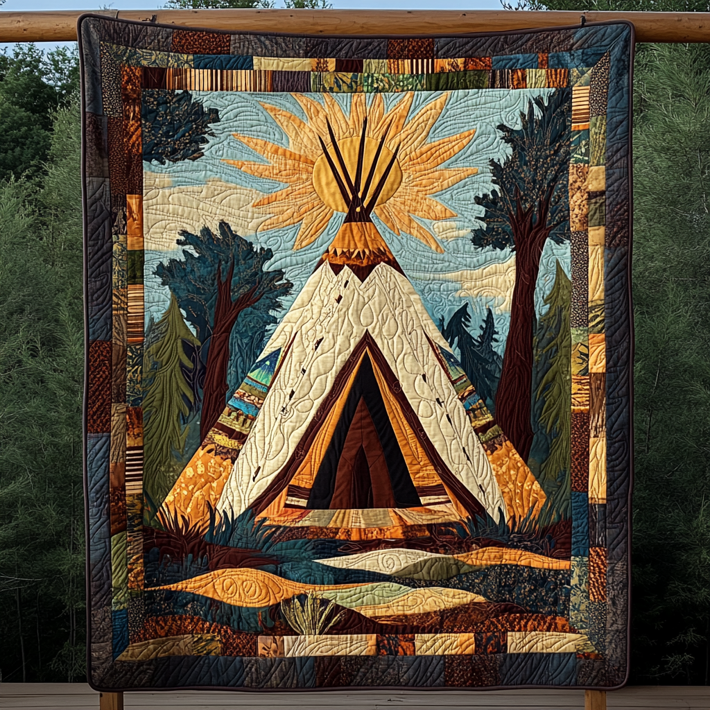 Rustic Essence Quilted Blanket