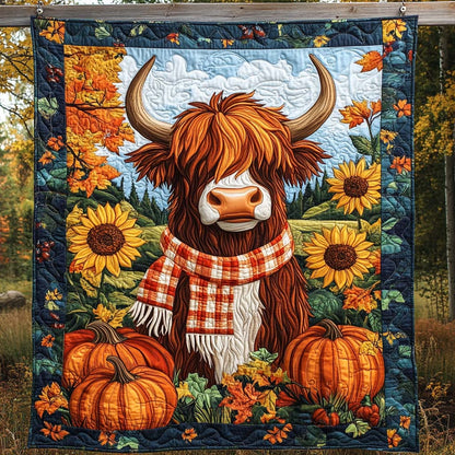 Rustic Fall Charm Quilted Blanket
