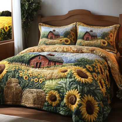 Rustic Farm 3-Piece Quilted Bedding Set