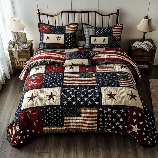 Rustic Glory 3-Piece Quilted Bedding Set