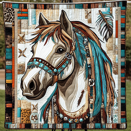 Rustic Glow Quilted Blanket