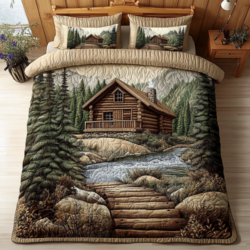 Rustic Retreat 3-Piece Quilted Bedding Set