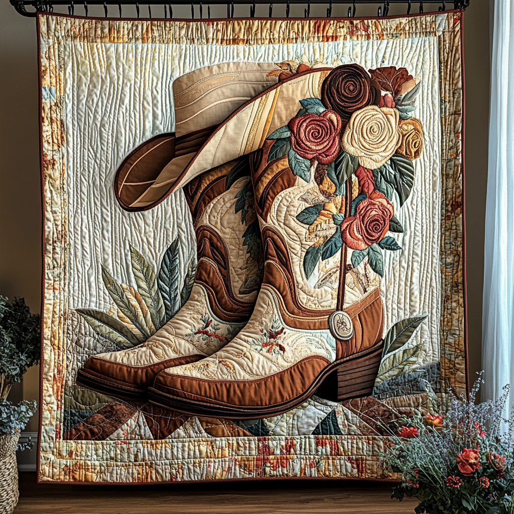Rustic Rodeo Vibes Quilted Blanket
