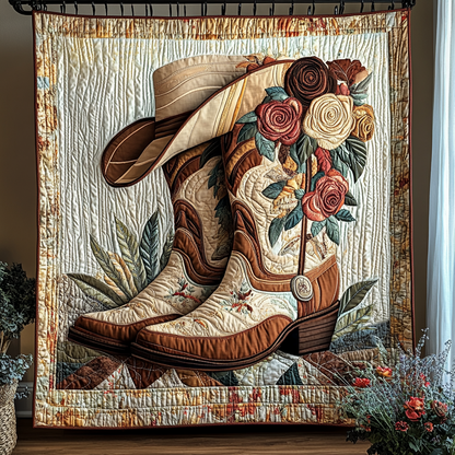 Rustic Rodeo Vibes Quilted Blanket