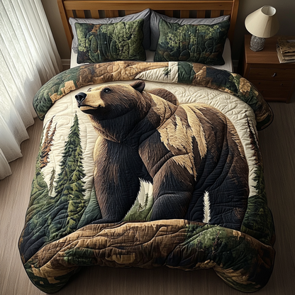 Rustic Tracks 3-Piece Quilted Bedding Set