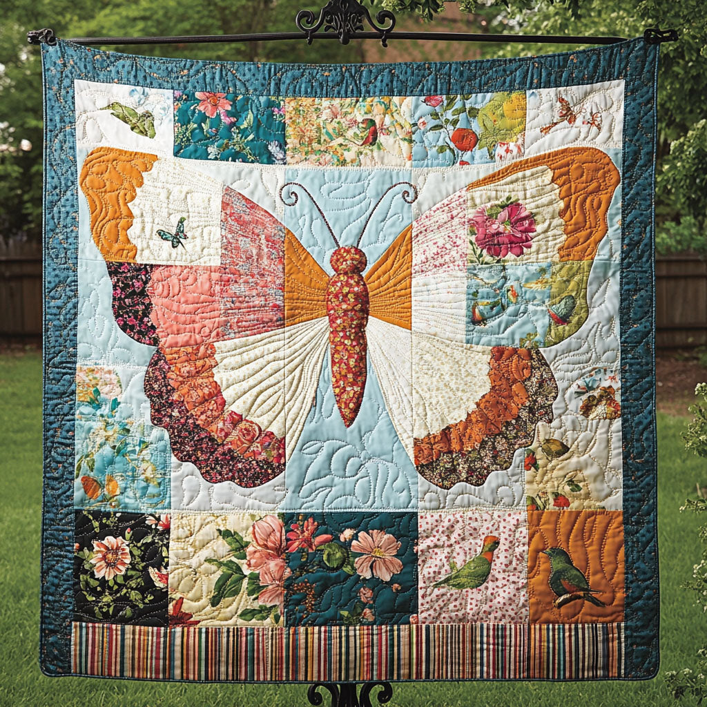 Rustic Wings Quilted Blanket