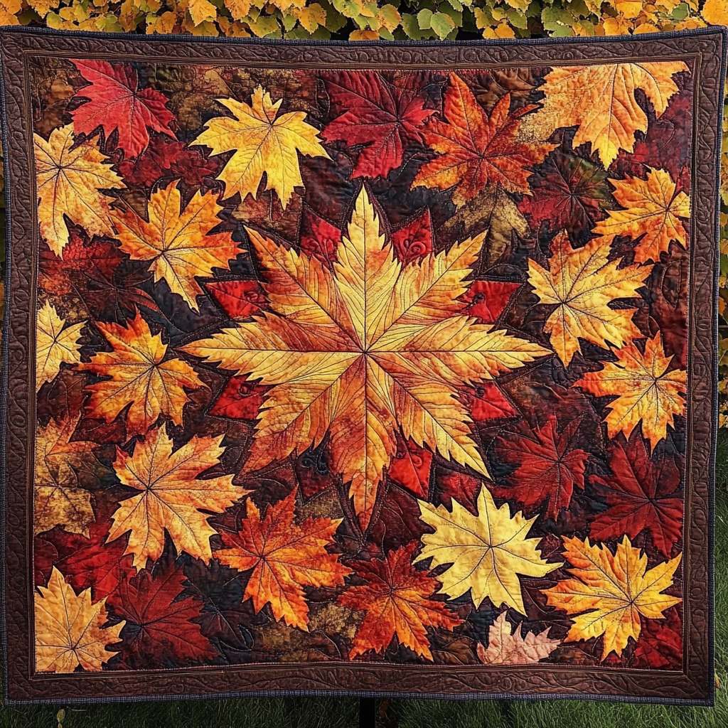 Rustling Leaves Reverie Quilted Blanket