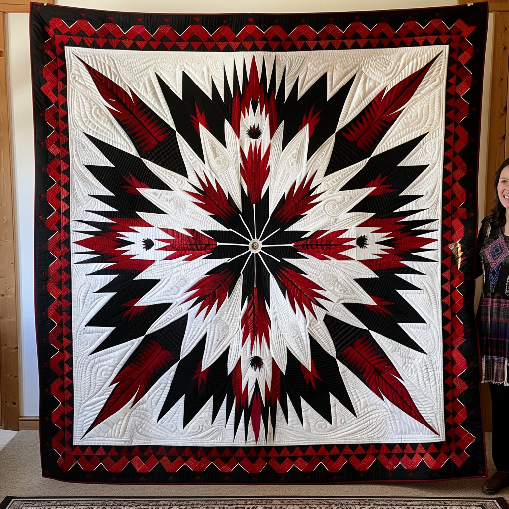 Sacred Flame Quilted Blanket