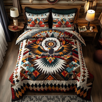 Sacred Flight 3-Piece Quilted Bedding Set