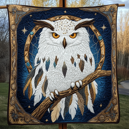 Sacred Hoots Quilted Blanket