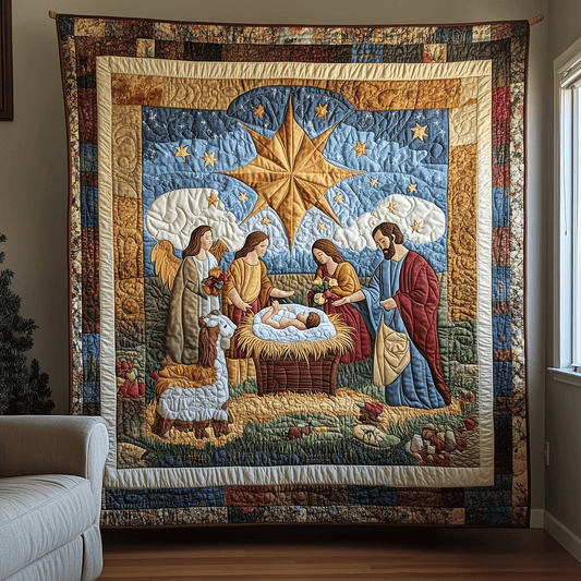 Sacred Scene Quilted Blanket