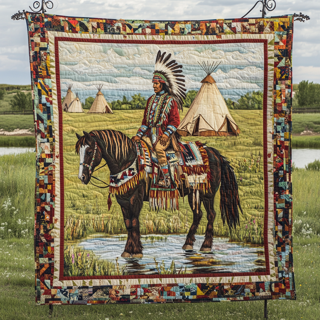 Sacred Spirits Quilted Blanket