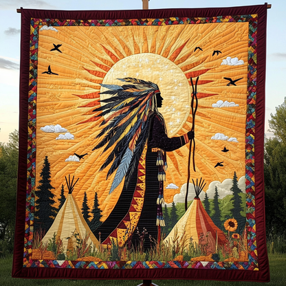Sacred Vision Quilted Blanket