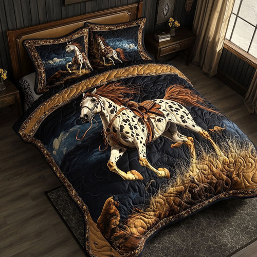 Saddle Freedom 3-Piece Quilted Bedding Set