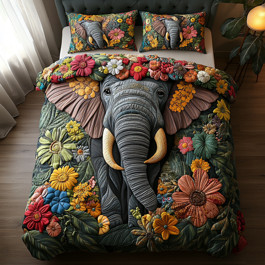 Safari Grace 3-Piece Quilted Bedding Set