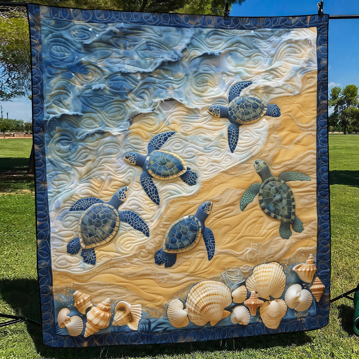 Sand to Sea Quilted Blanket