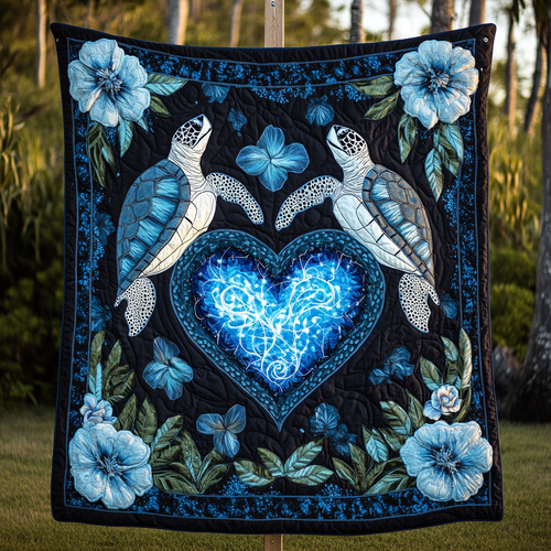 Sandy Shells Quilted Blanket