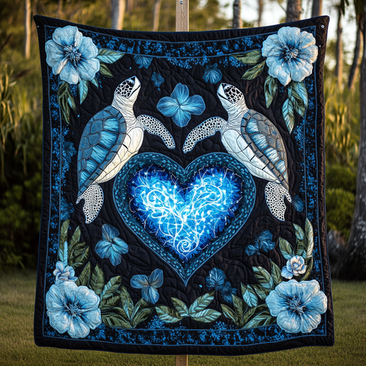 Sandy Shells Quilted Blanket