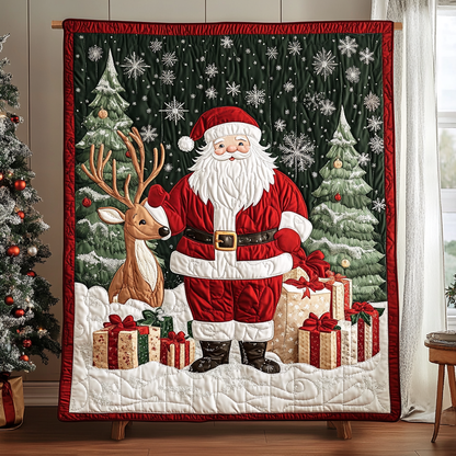 Santa Cheer Quilted Blanket