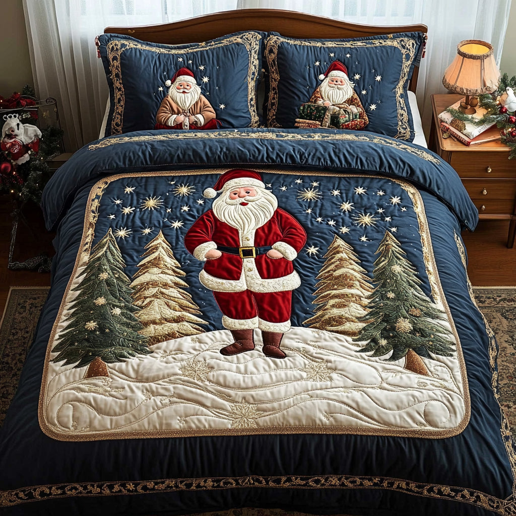 Santa Classic 3-Piece Quilted Bedding Set