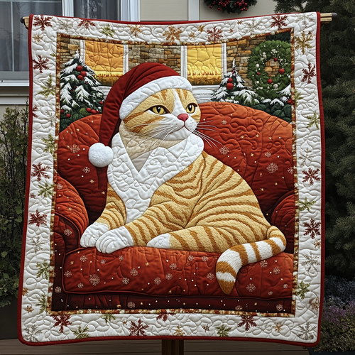 Santa Claws Express Quilted Blanket