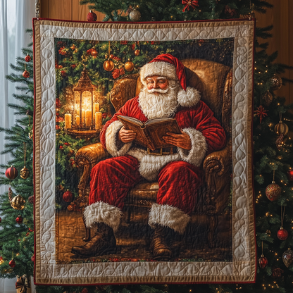 Santa Cozy Night Quilted Blanket