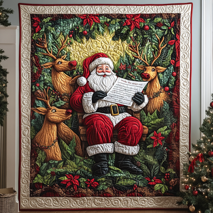 Santa Festive Quilted Blanket