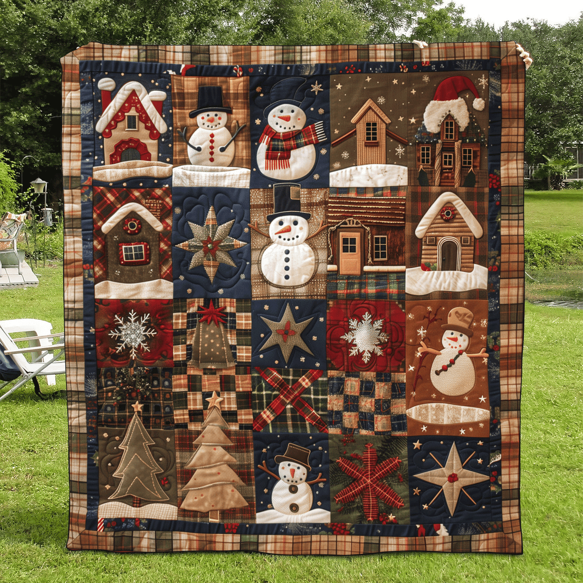 Santa's Village Quilted Blanket