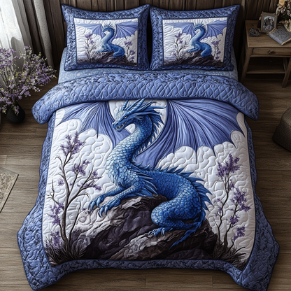Sapphire Claw 3-Piece Quilted Bedding Set