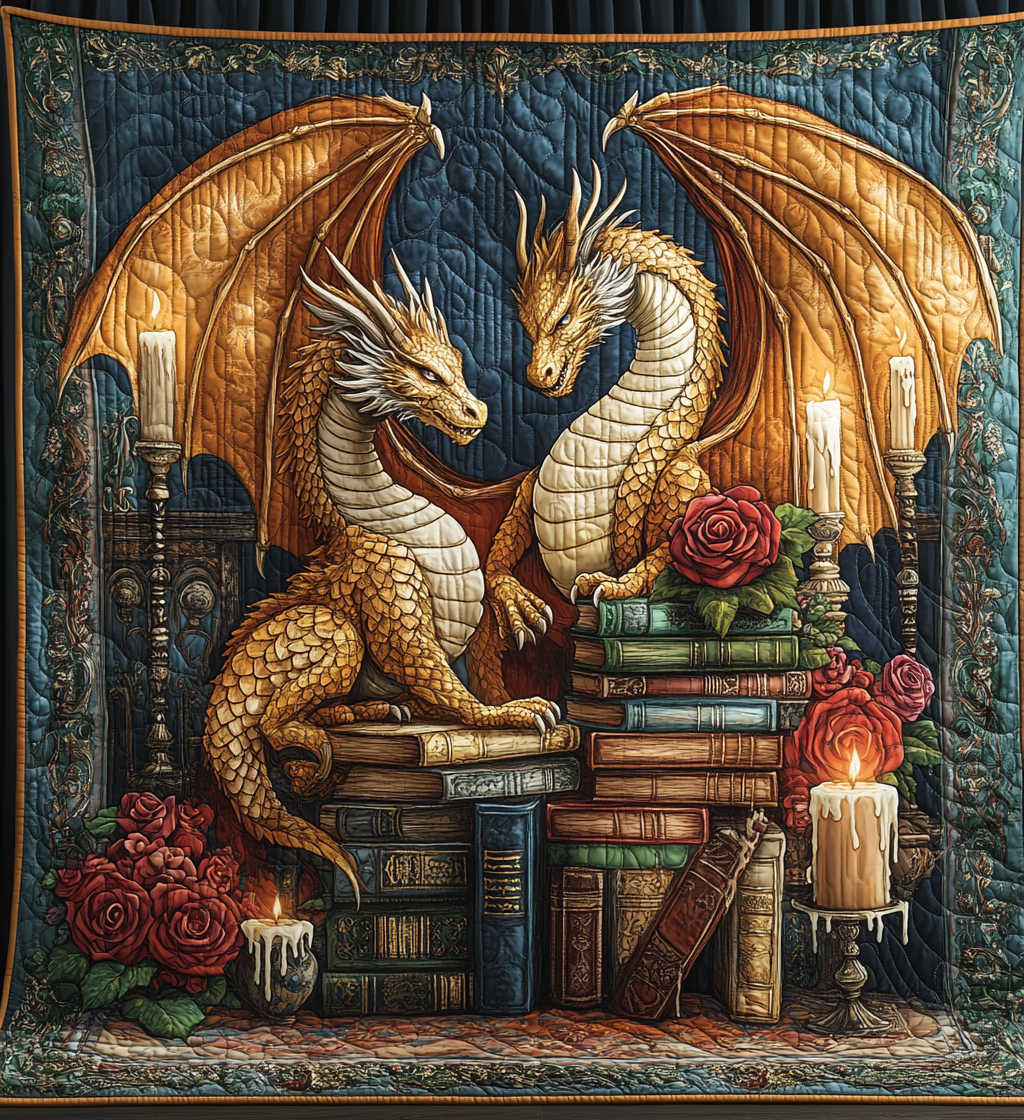 Sapphire Guardians Quilted Blanket